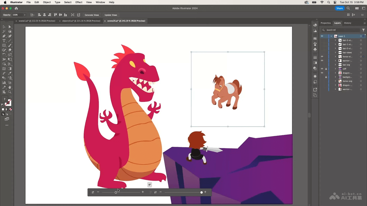 Project Turntable – Adobe推出可旋转操作2D矢量图像的AI工具插图