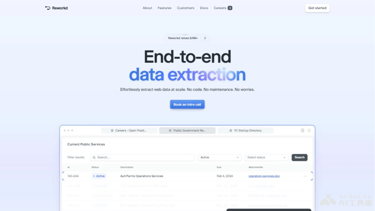 Reworkd – AI数据挖掘平台，自动生成和修复抓取代码插图