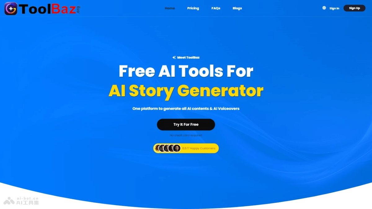 ToolBaz – AI创作平台，提供主题和细节快速生成高质量内容插图