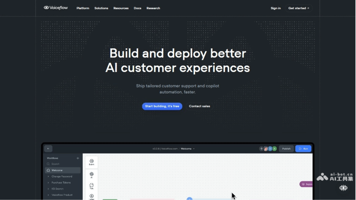 Voiceflow – 无代码对话式AI平台，创建设计复杂对话流程的AI代理插图