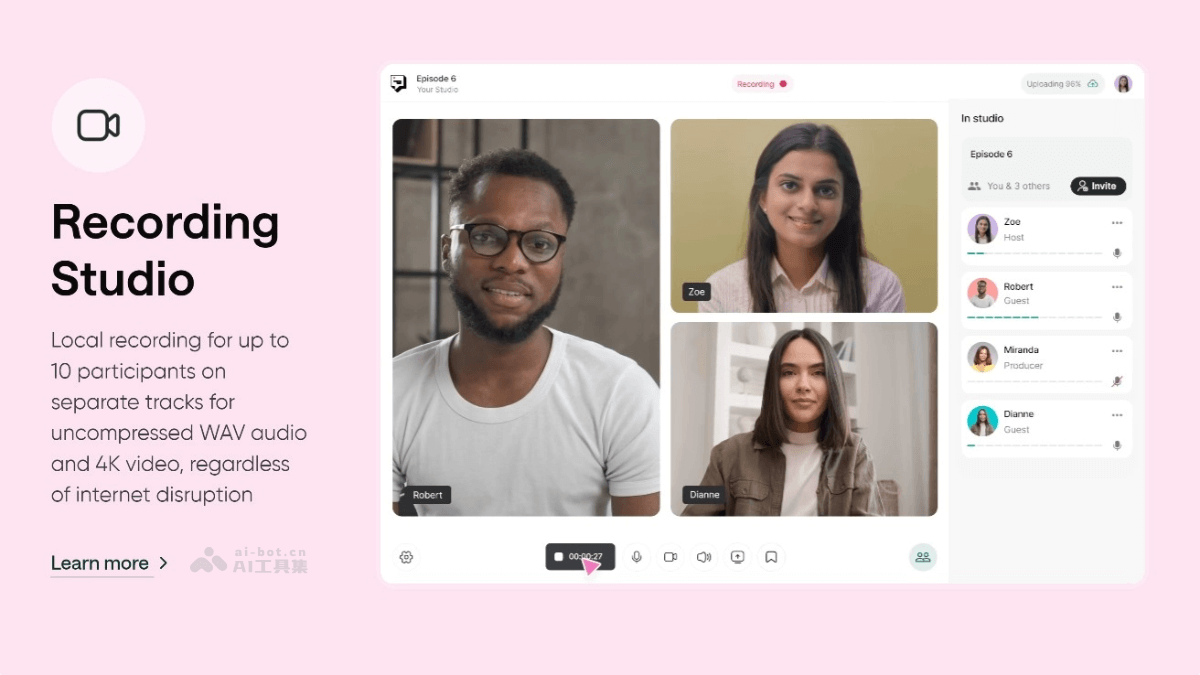 Podcastle – AI驱动的播客制作软件，支持AI声音克隆插图