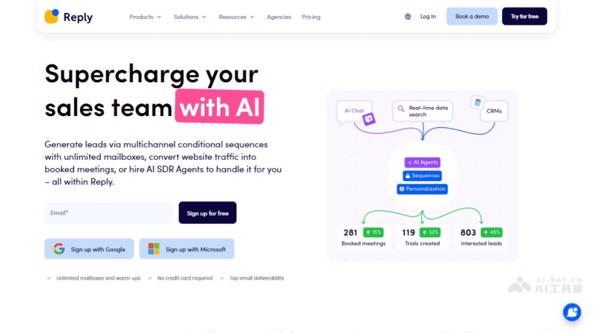 Reply – AI驱动的销售外展和潜在客户开发平台插图