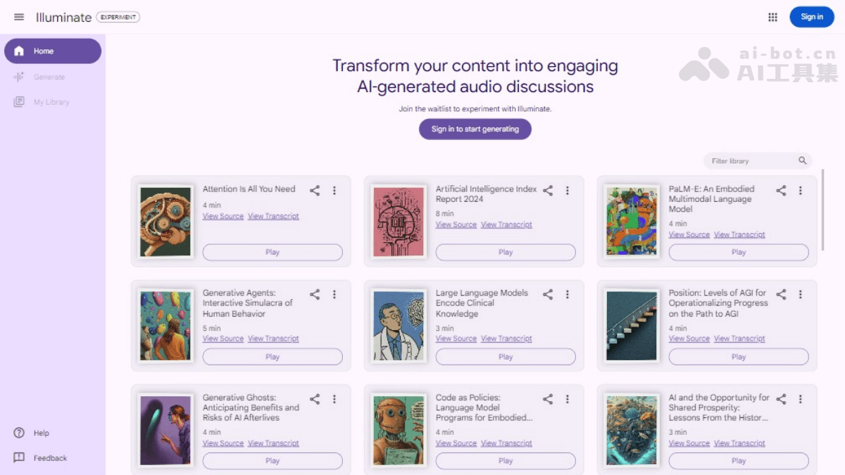 Illuminate – 谷歌推出将学术论文转化为音频讨论的AI项目插图
