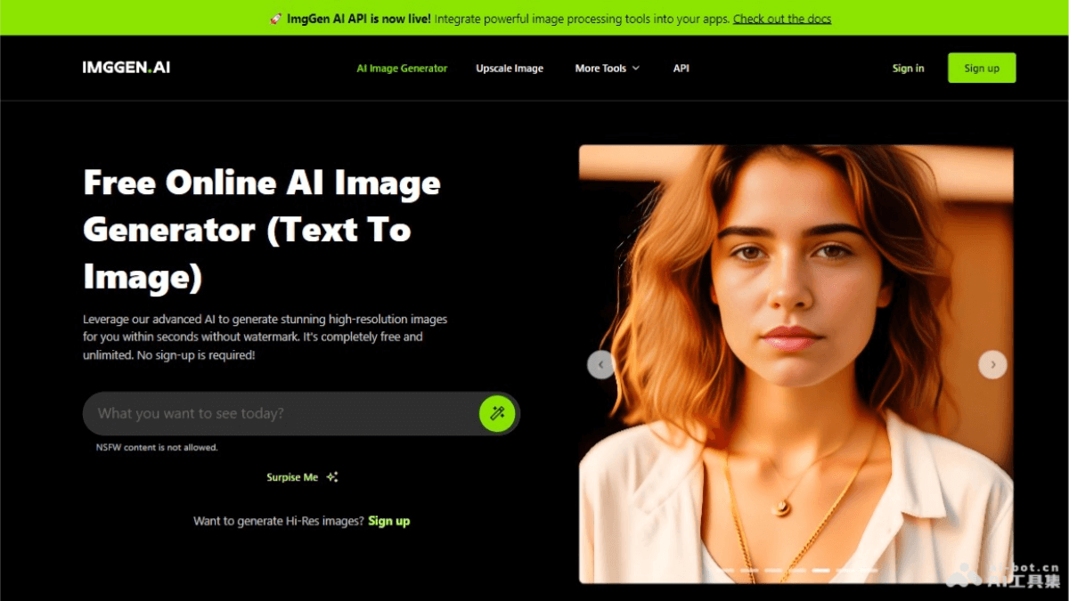 IMGGEN.AI – 在线AI图片生成器，生成高分辨率无水印图片插图