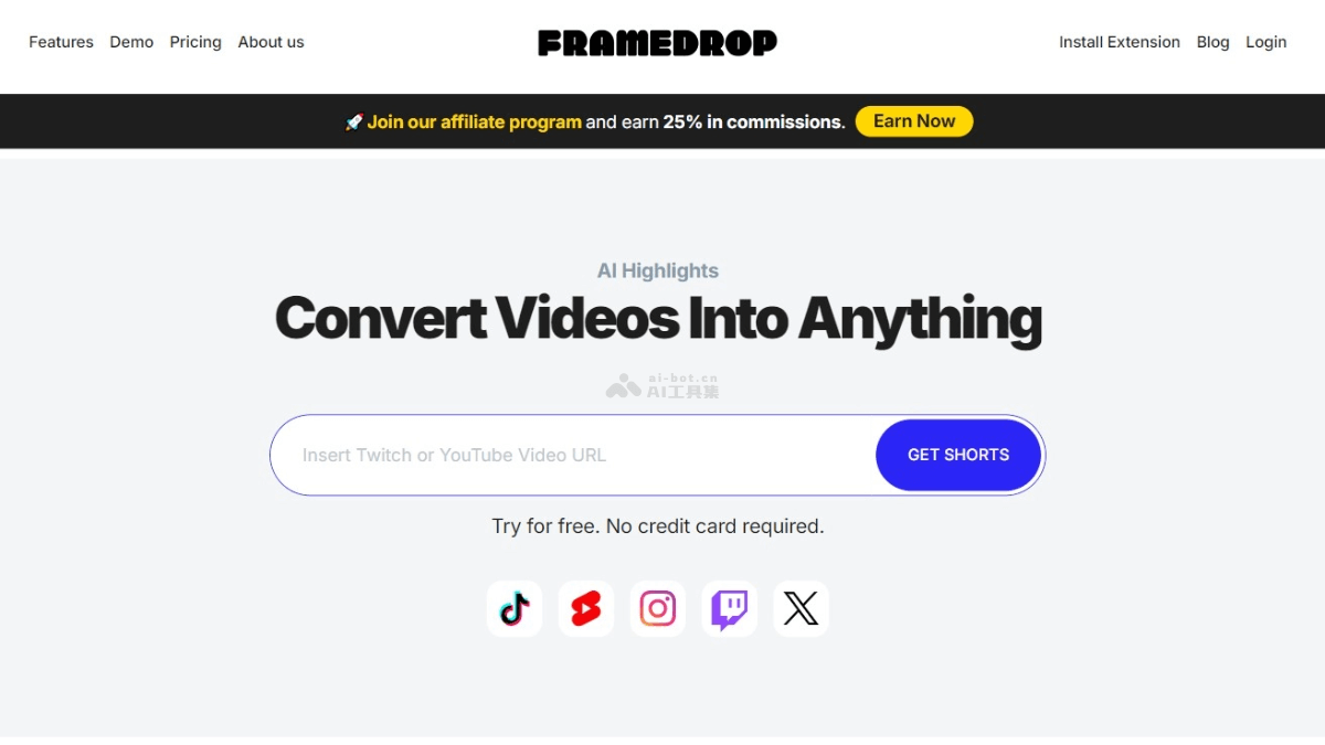 Framedrop – AI驱动的长视频转短视频工具，自动提取精彩片段插图