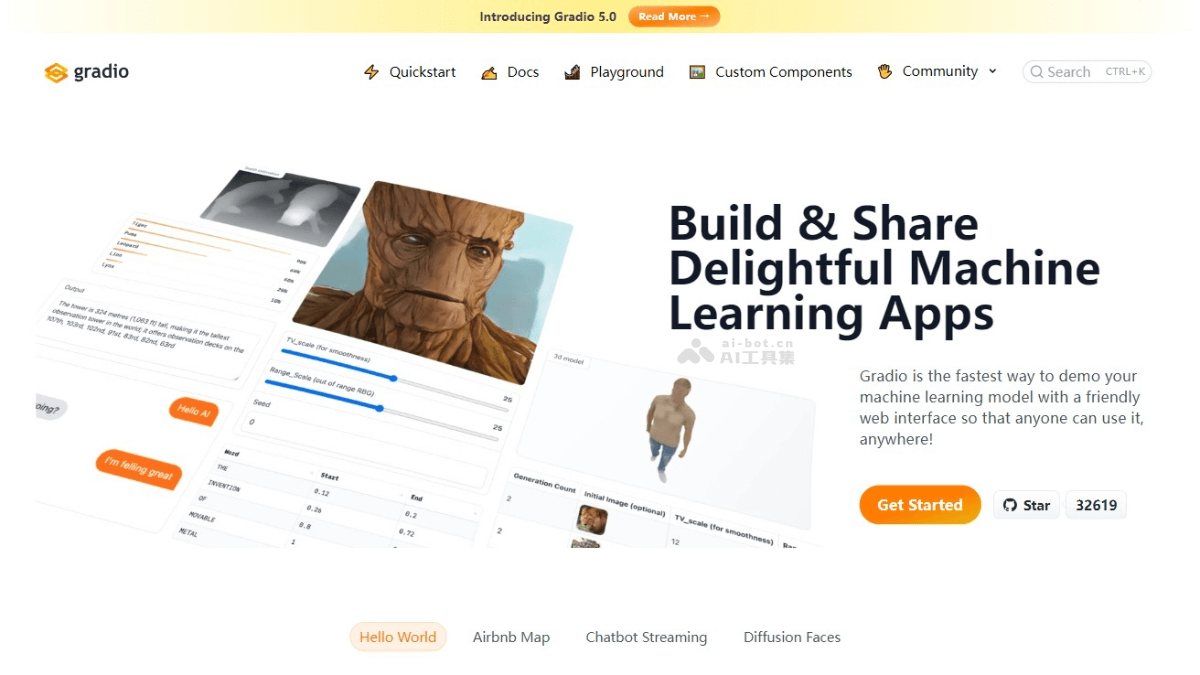 Gradio – 开源的Python库，快速创建机器学习模型的交互式网页插图