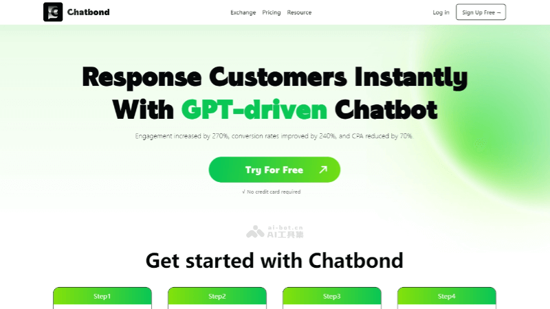 Chatbond – GPT驱动的零编码构建AI聊天机器人平台插图 Chatbond – GPT驱动的零编码构建AI聊天机器人平台插图