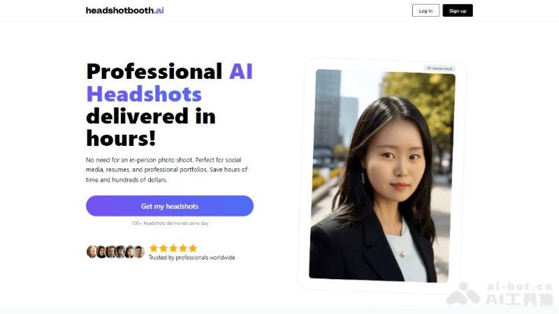 HeadshotBooth.ai – 生成专业头像的AI工具，成本低不满意包退款插图