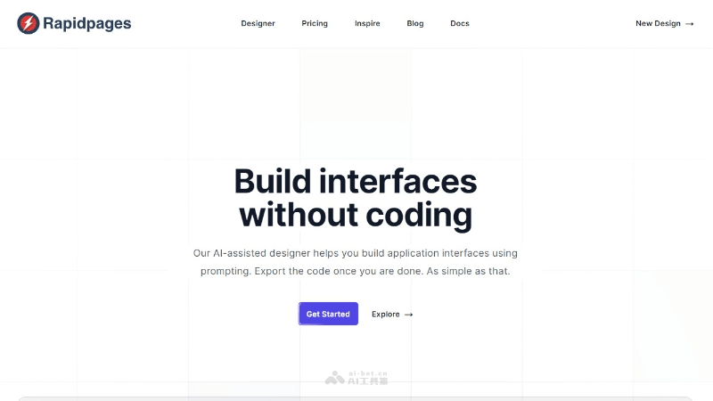 RapidPages – AI驱动的集成开放环境，实时生成UI组件和CSS代码插图