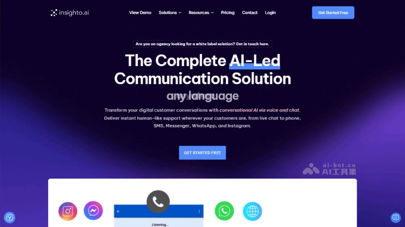 Insighto.ai – AI通信平台，AI代理能自动接听和拨打电话处理消息插图
