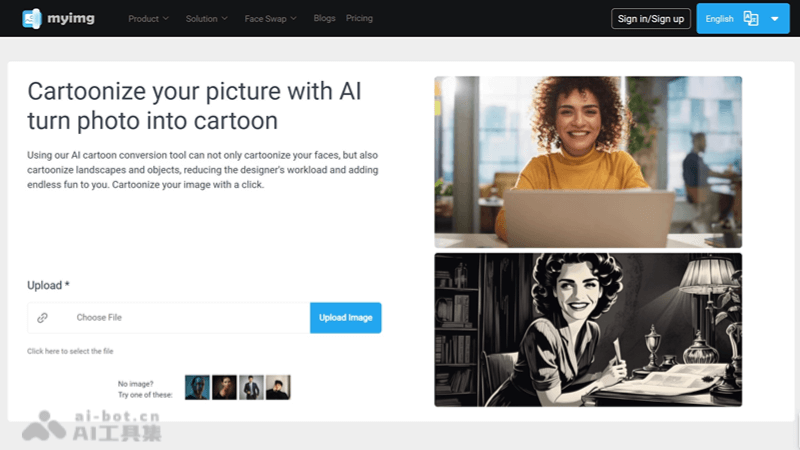 Myimg AI – 能自动生成具有独特风格的卡通画AI工具插图