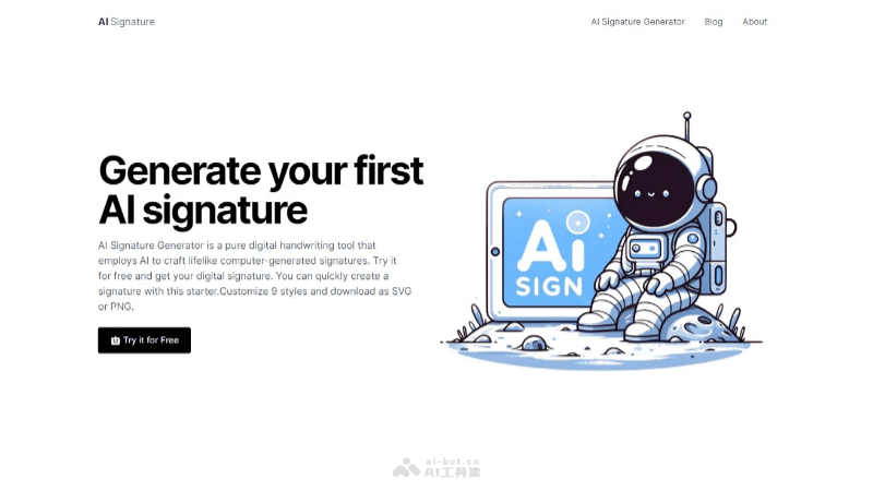 AI Signature Generator – 免费的AI签名生成器，拥有个性化签名设计插图