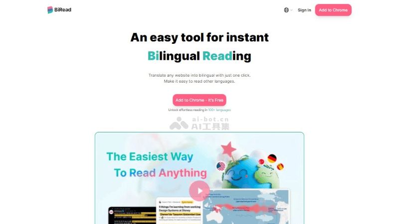 BiRead – AI翻译工具，一键双语翻译支持超100种语言插图