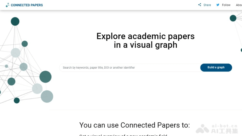 Connected Papers – 构建可视化图表的学术研究工具，追踪趋势与动态插图