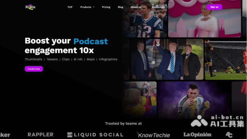 Rizzle – AI视频创作平台，智能匹配素材、视频高亮剪辑插图