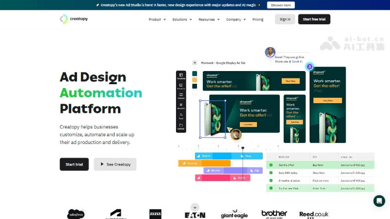 Creatopy – AI驱动的广告自动设计平台插图
