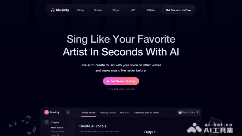Musicfy AI – AI音乐创作平台，支持AI虚拟歌手、音乐生成插图