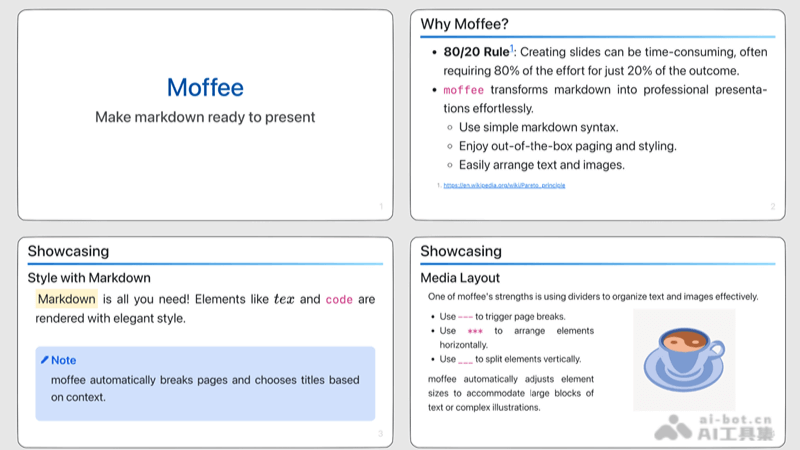 Moffee – 开源的Markdown转PPT工具插图
