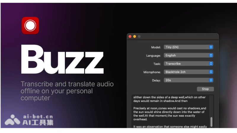 Buzz – 免费开源的AI语音转文字工具插图