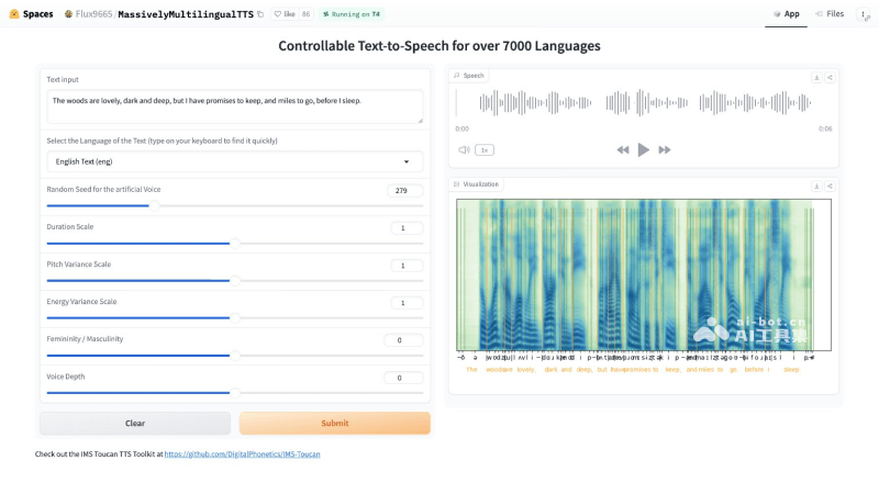 Toucan TTS – 免费开源的文本转语音工具，支持超7000种语言插图1