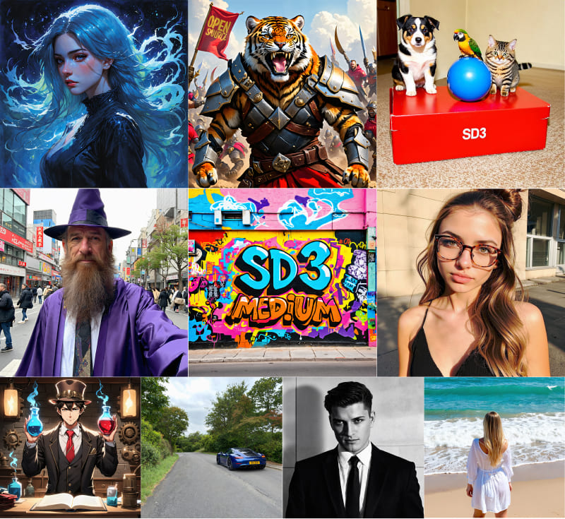 Stability AI开源Stable Diffusion 3 Medium文生图模型插图2
