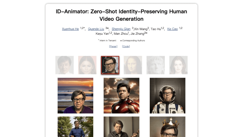 ID-Animator – 腾讯等推出的个性化人物视频生成框架插图