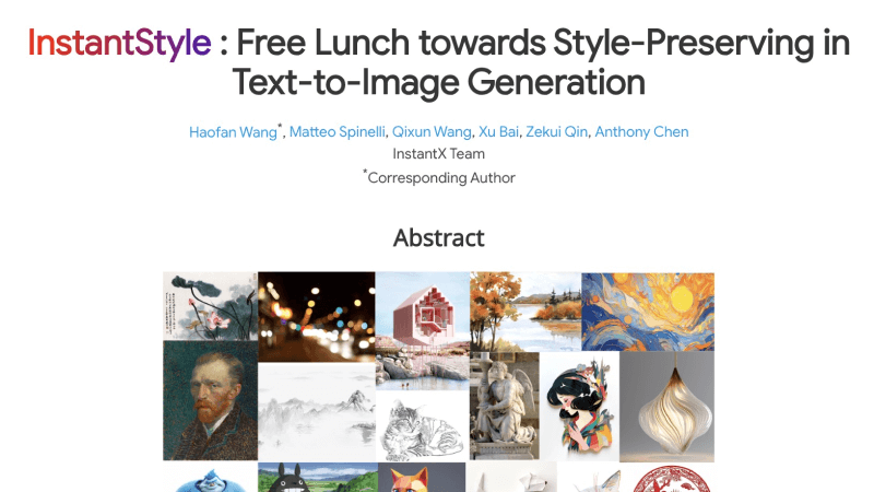 InstantStyle – 开源的个性化文本到图像生成框架，保留风格一致性插图