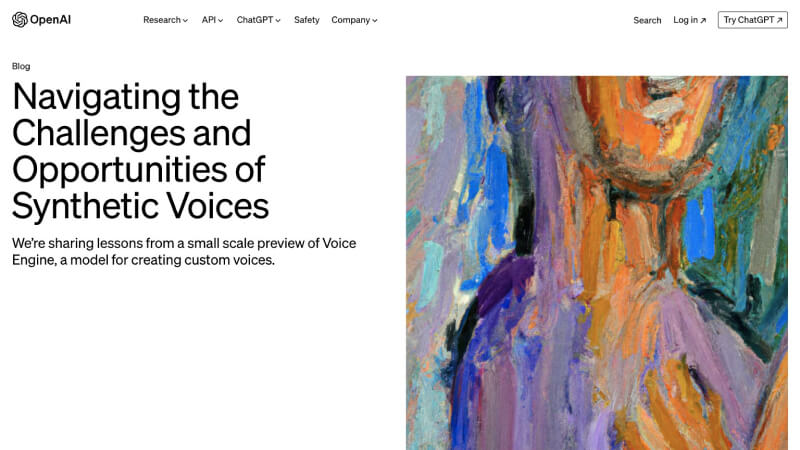Voice Engine – OpenAI公布的AI语音合成和声音克隆模型插图