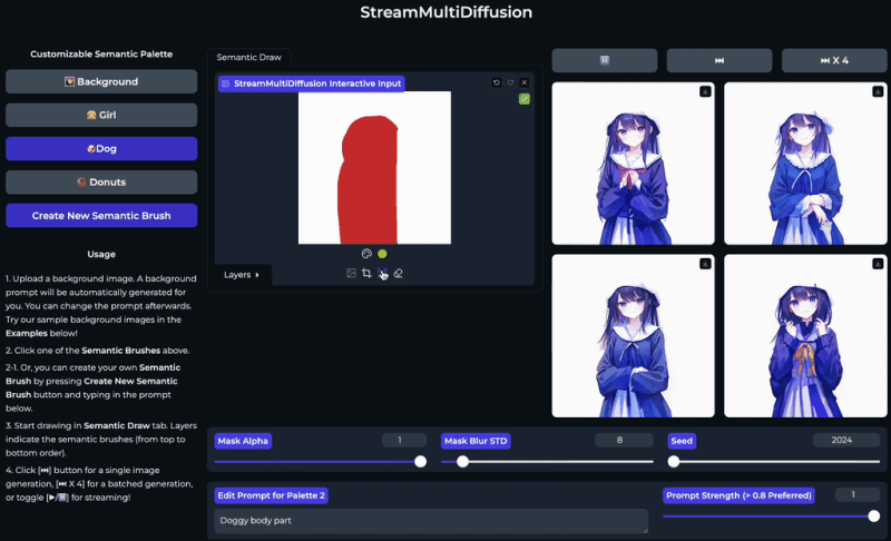 StreamMultiDiffusion – 实时生成和编辑图像的交互式框架插图