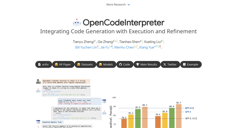 OpenCodeInterpreter – 开源的代码解释器，可生成和执行代码插图