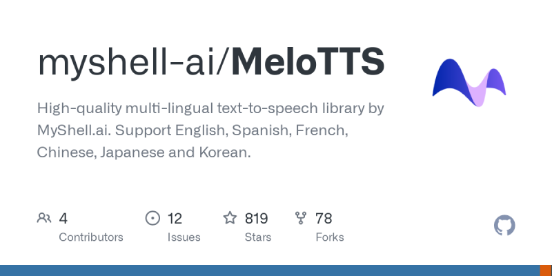 MeloTTS – MyShell AI推出的多语言文本到语音转换工具插图