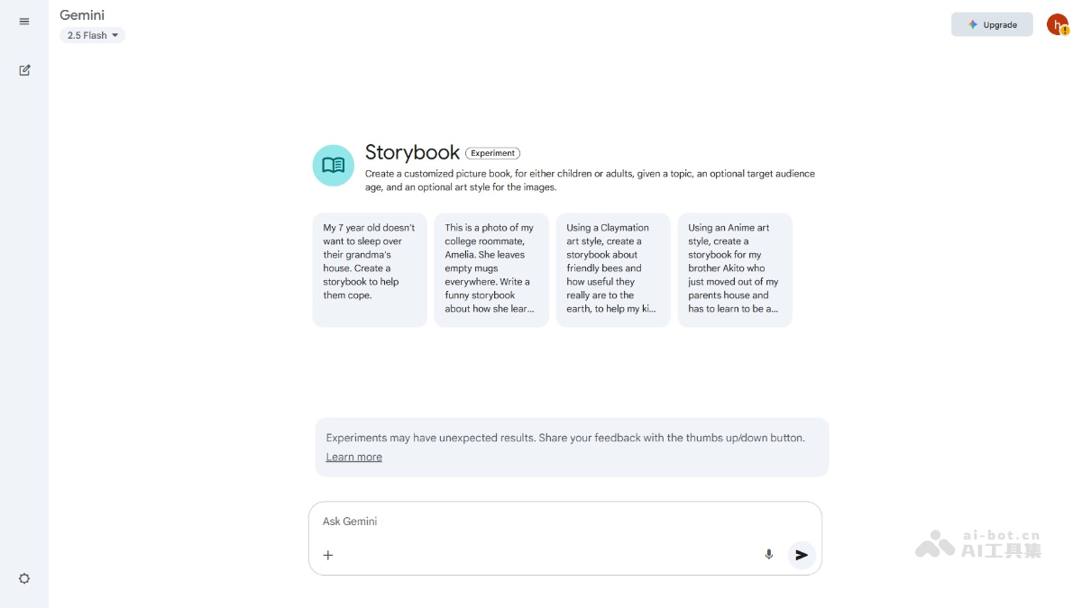 Storybook – 谷歌Gemini推出的AI绘本生成工具插图 Storybook – 谷歌Gemini推出的AI绘本生成工具插图