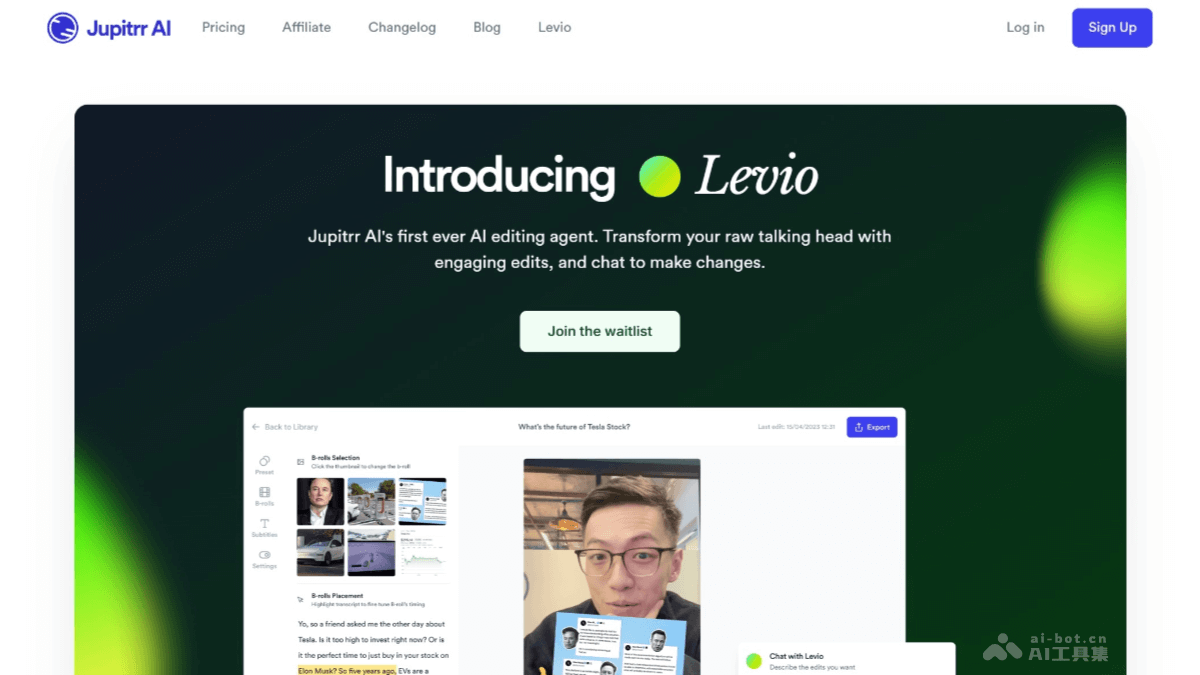 Jupitrr AI – AI视频编辑工具，自动生成多语言字幕插图