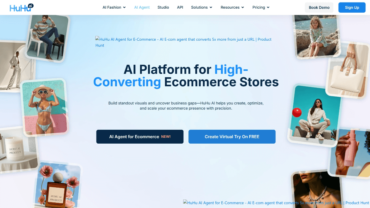 HuHu.ai – AI模特图生成平台，支持自定义模特插图