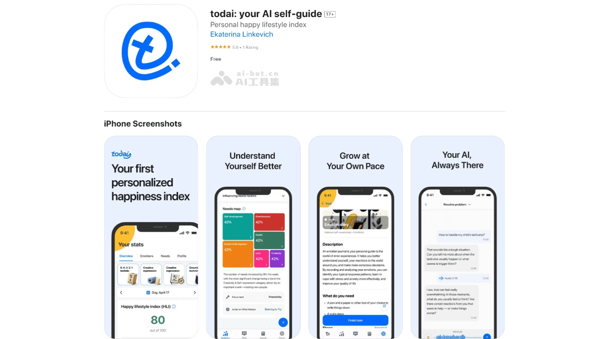 Todai – AI个人情绪健康助手，即时解析情绪持续追踪插图