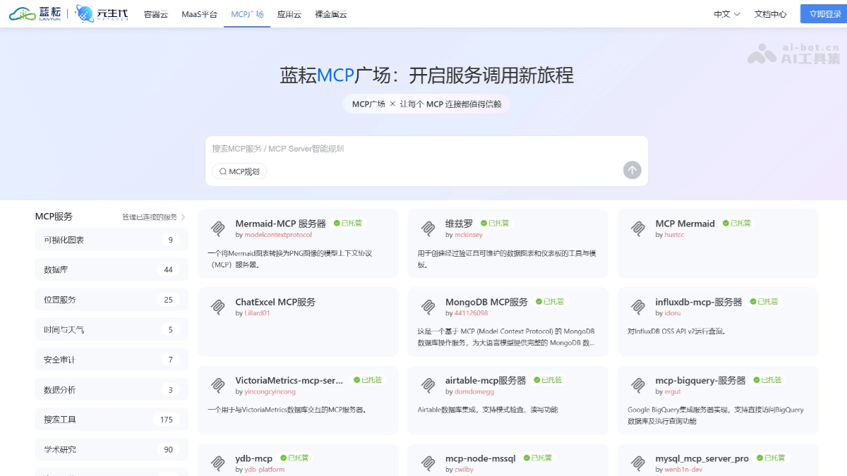 蓝耘MCP广场 – 蓝耘科技推出的MCP服务平台插图