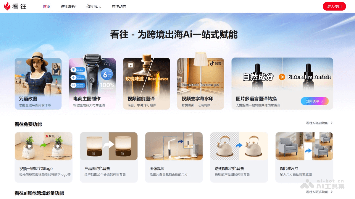 看往 – AI图像视频处理工具，专注跨境电商和海外营销插图