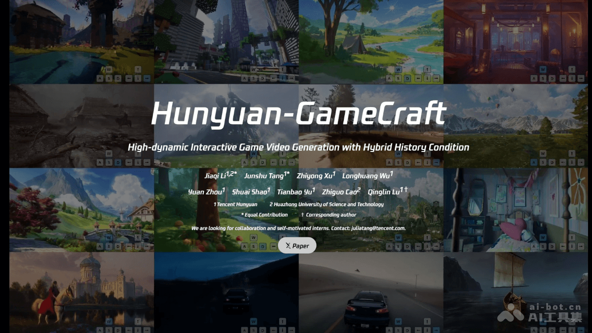 Hunyuan-GameCraft – 腾讯混元推出的交互式游戏视频生成框架插图