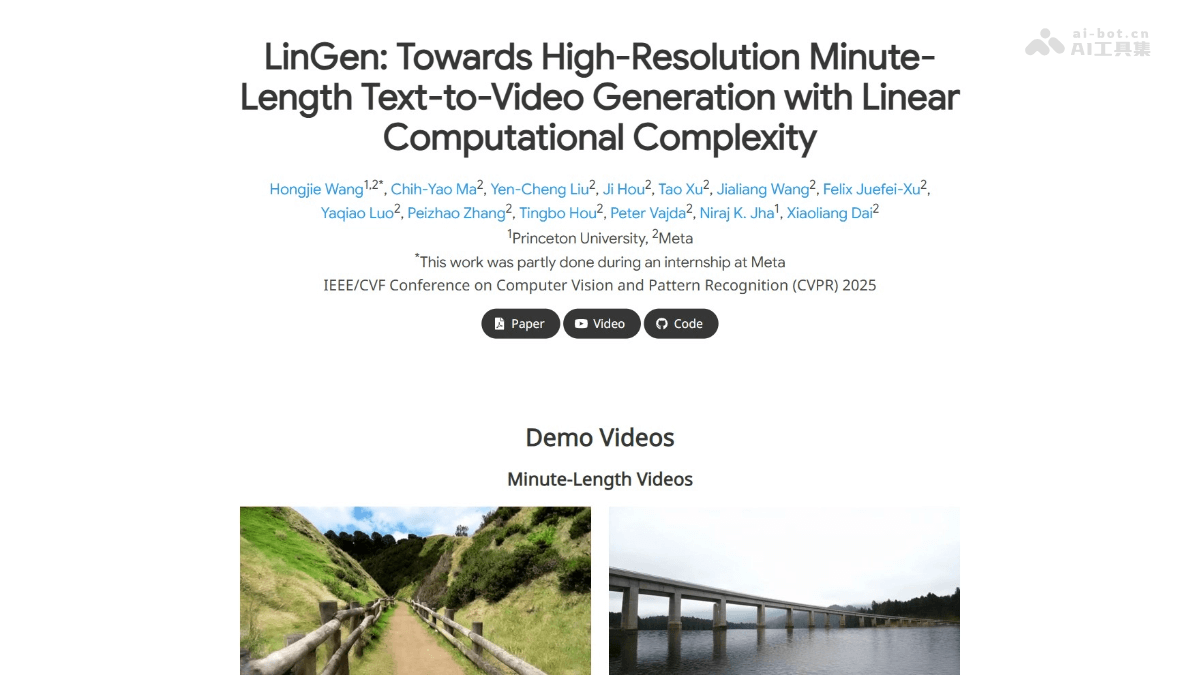 LinGen – Meta联合普林斯顿大学推出的文本到视频生成框架插图