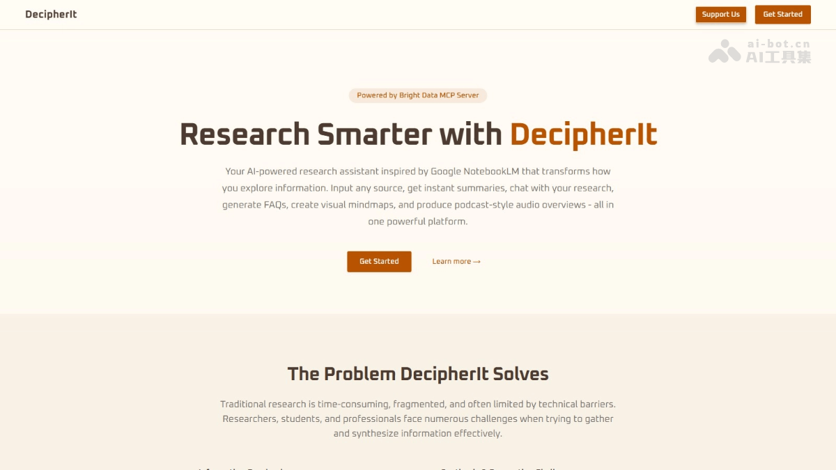 DecipherIt – AI研究助手，支持多源研究整合和分析插图