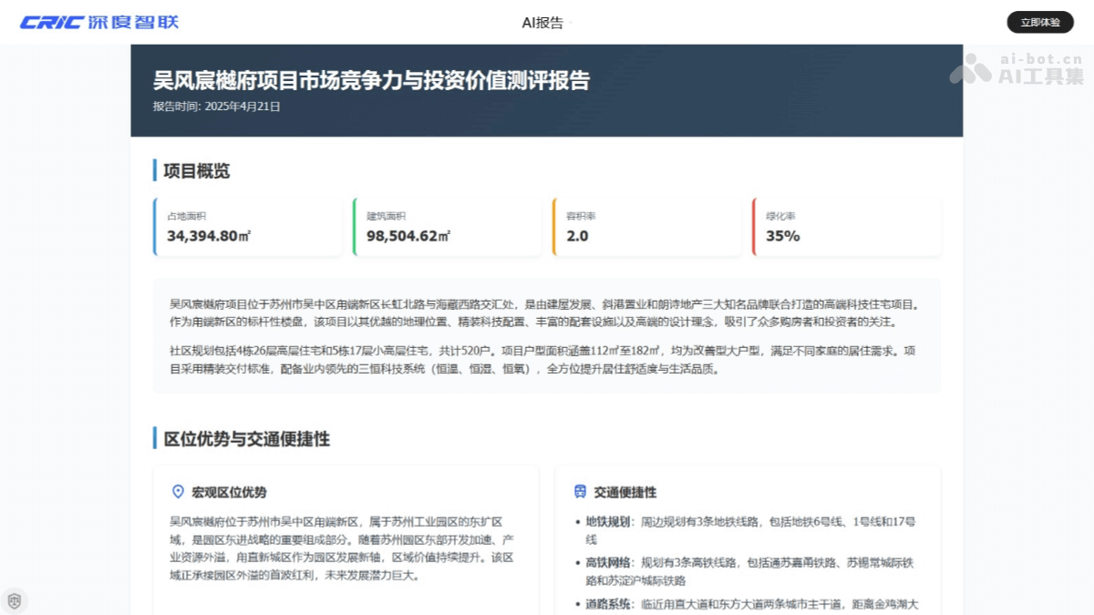 CRIC深度智联 – 克而瑞推出的房地产行业首个AI Agent插图2