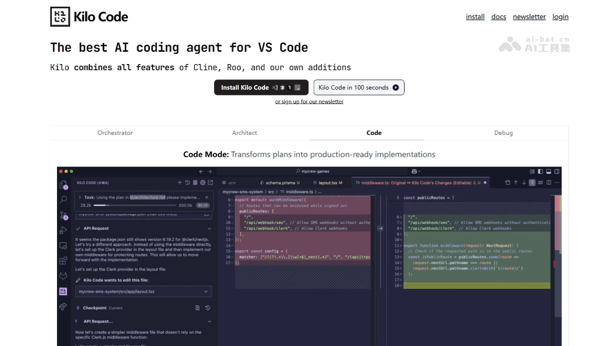 Kilo Code – 开源的 VS Code AI Agent扩展工具插图