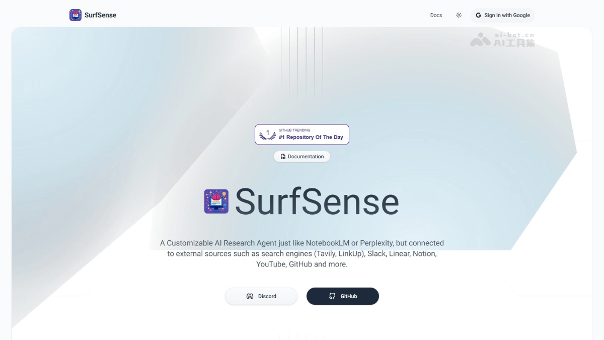 SurfSense – 开源AI研究助手，个人知识库与全球数据源无缝链接插图