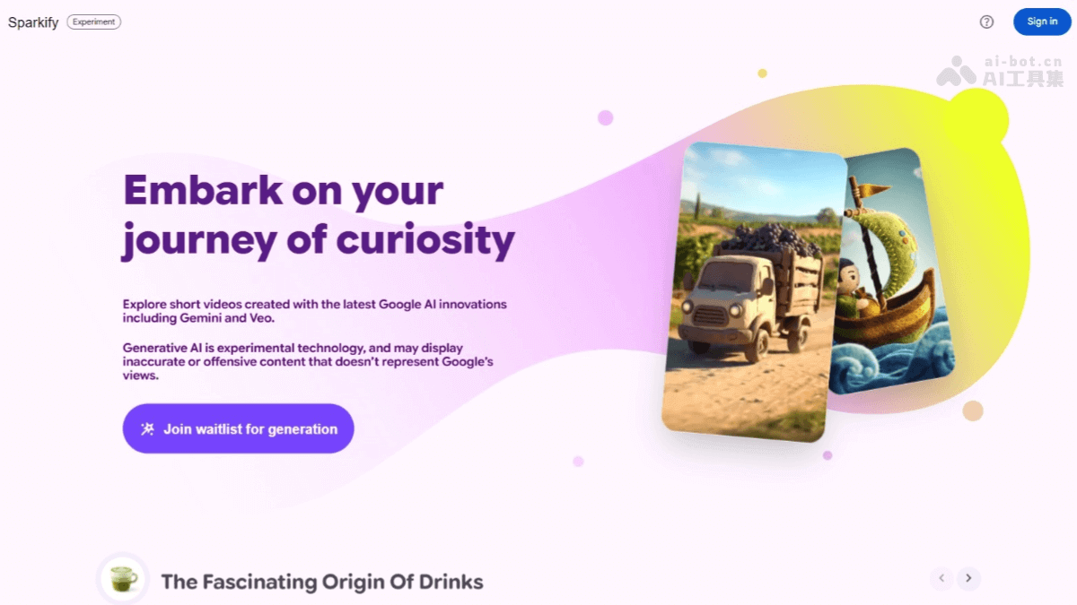 Sparkify – 谷歌推出的AI动画视频生成工具插图