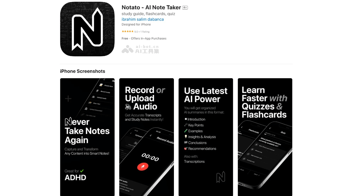 Notato – AI笔记应用，自动生成结构化笔记内容插图