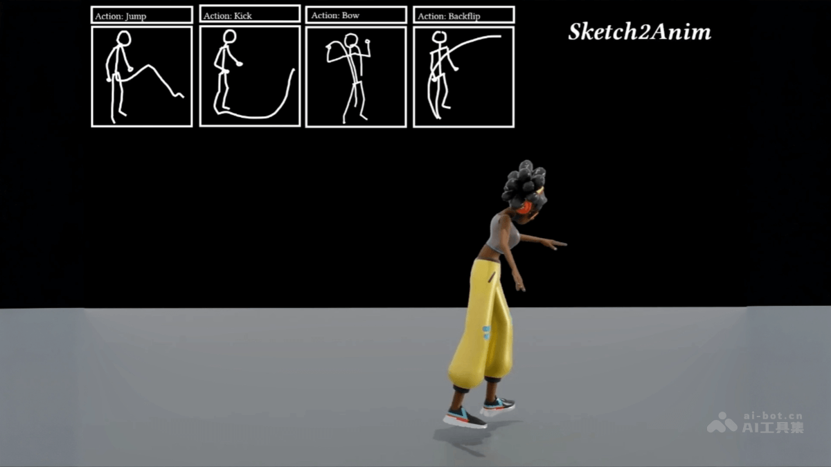 Sketch2Anim – 爱丁堡大学等机构推出的2D草图转3D动画框架插图