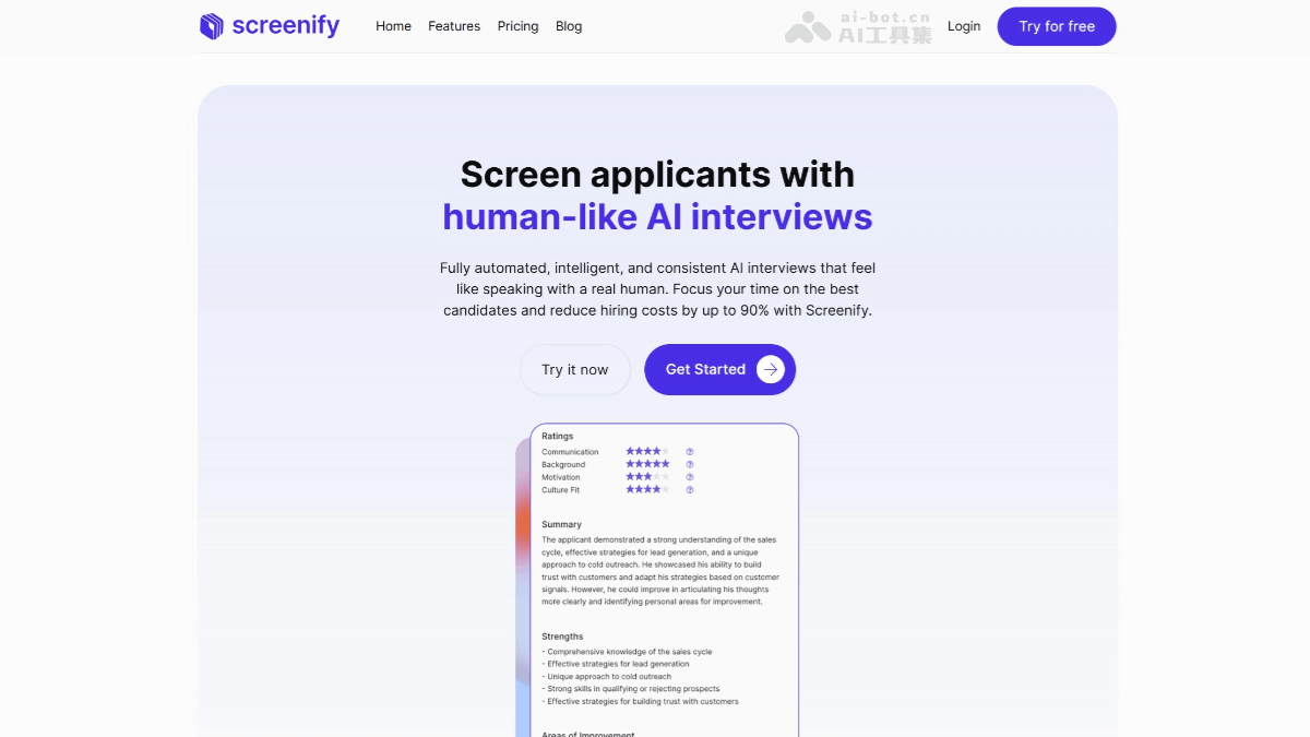 Screenify – AI面试工具，提供自动化面试流程插图