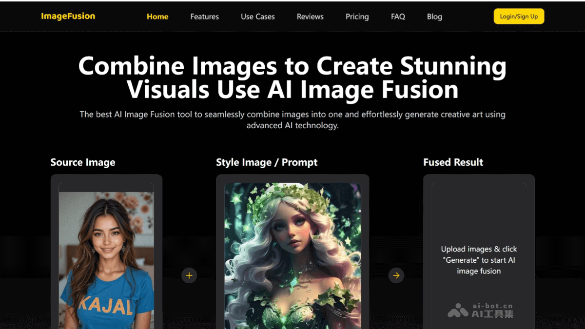 ImageFusion AI – 免费AI图像合成工具，快速无缝融合多张图片插图