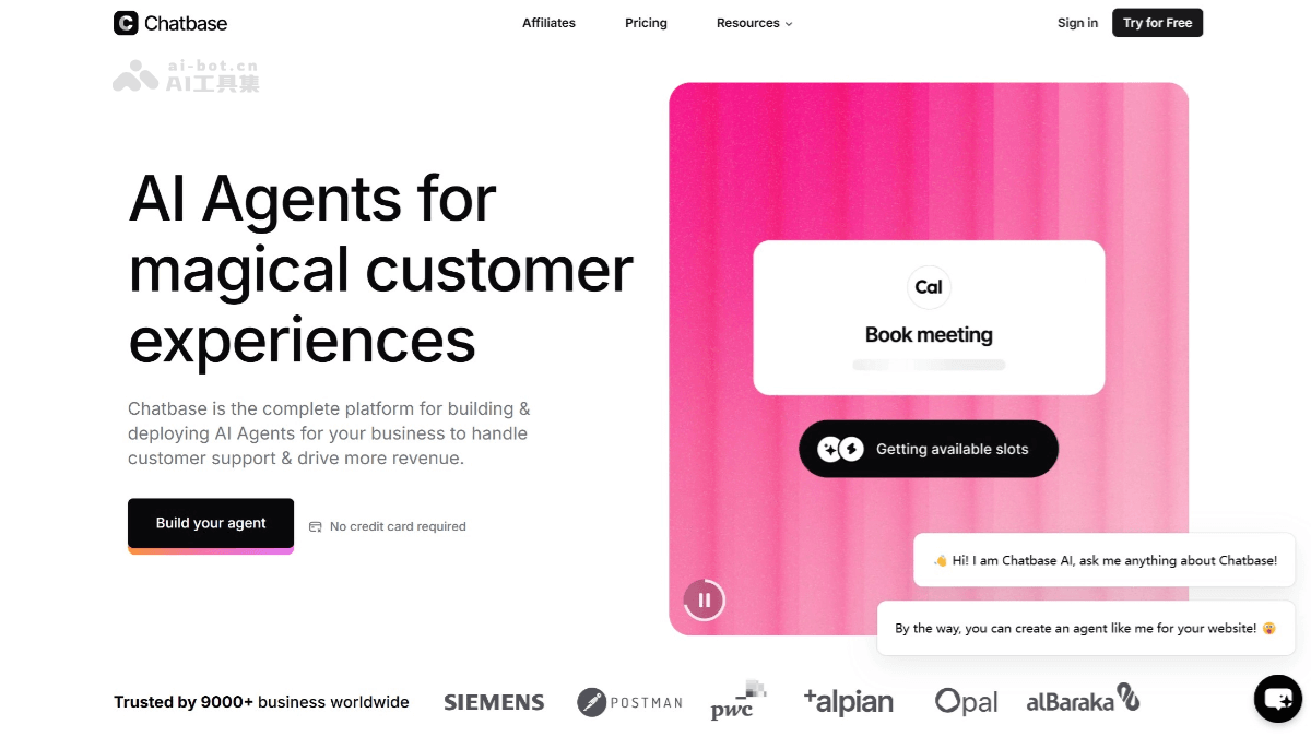 Chatbase – AI聊天机器人平台，创建定制化的网站机器人插图
