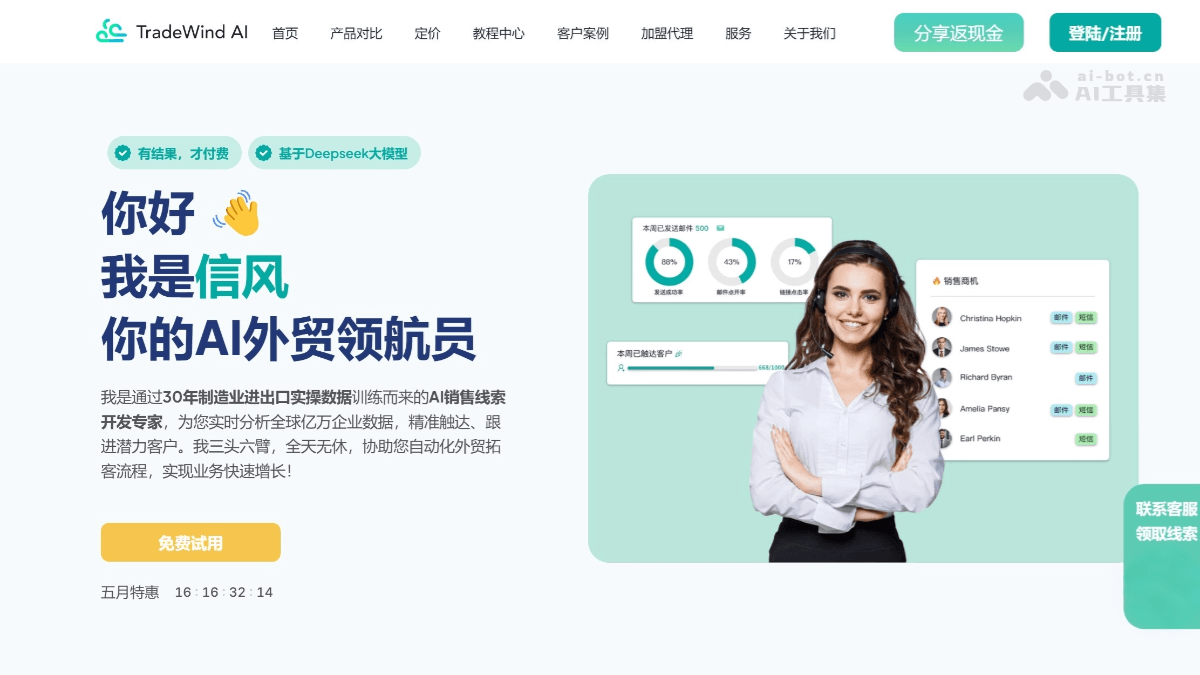 信风AI – AI出海拓客工具，全天无休自动拓客营销插图